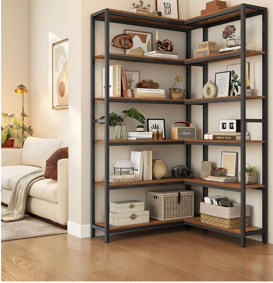 6-Tier Corner Bookshelf / Storage Shelf — thumbnail 2